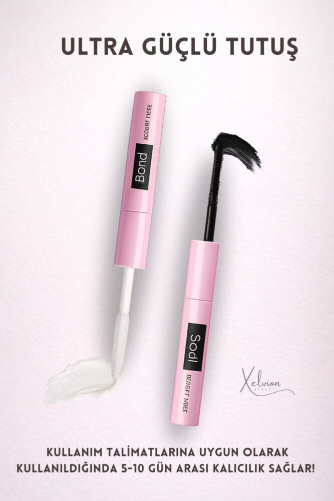 XELVION BEAUTY Takma Kirpik Yapıştırıcı ve Sabitleyici, Çift Taraflı Bond & Seal - Görsel 3