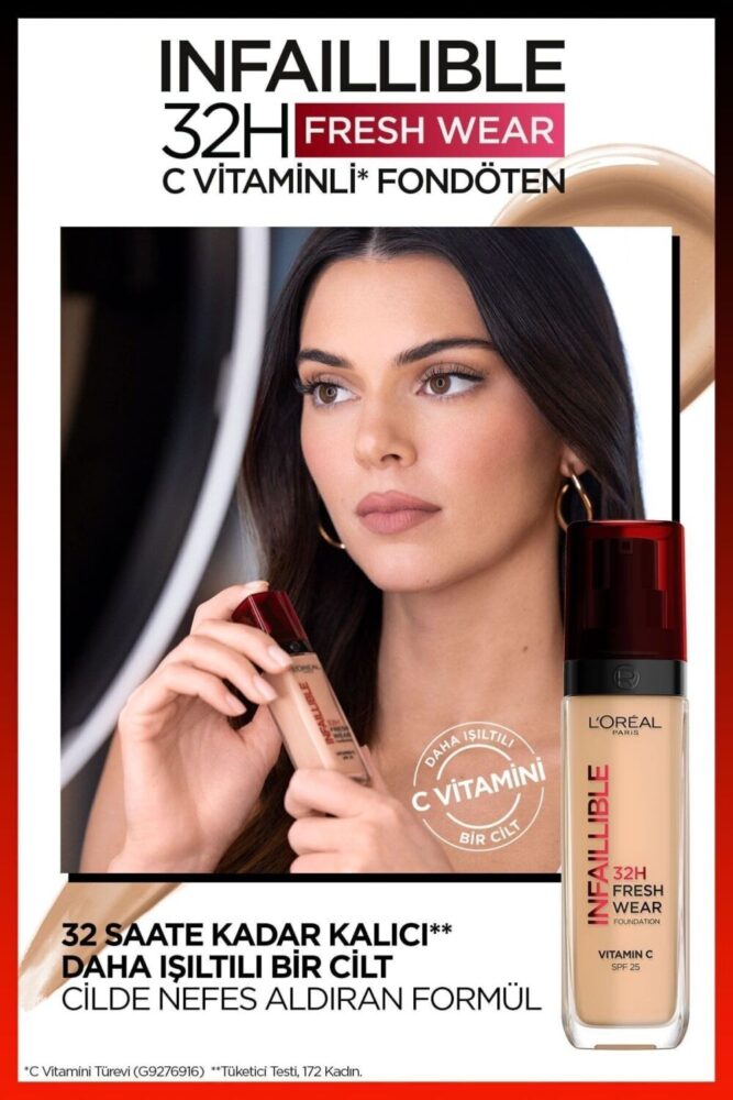 L'Oreal Paris L'Oréal Paris Infaillible 32H Fresh Wear C Vitaminli Fondöten - 130 True Beige - Görsel 2