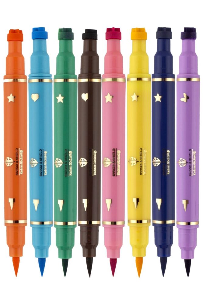 Sword & Shield S&s 8 Renkli Çift Taraflı Neon Pen Eyeliner Seti - Görsel 3