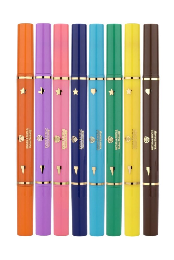 Sword & Shield S&s 8 Renkli Çift Taraflı Neon Pen Eyeliner Seti - Görsel 2