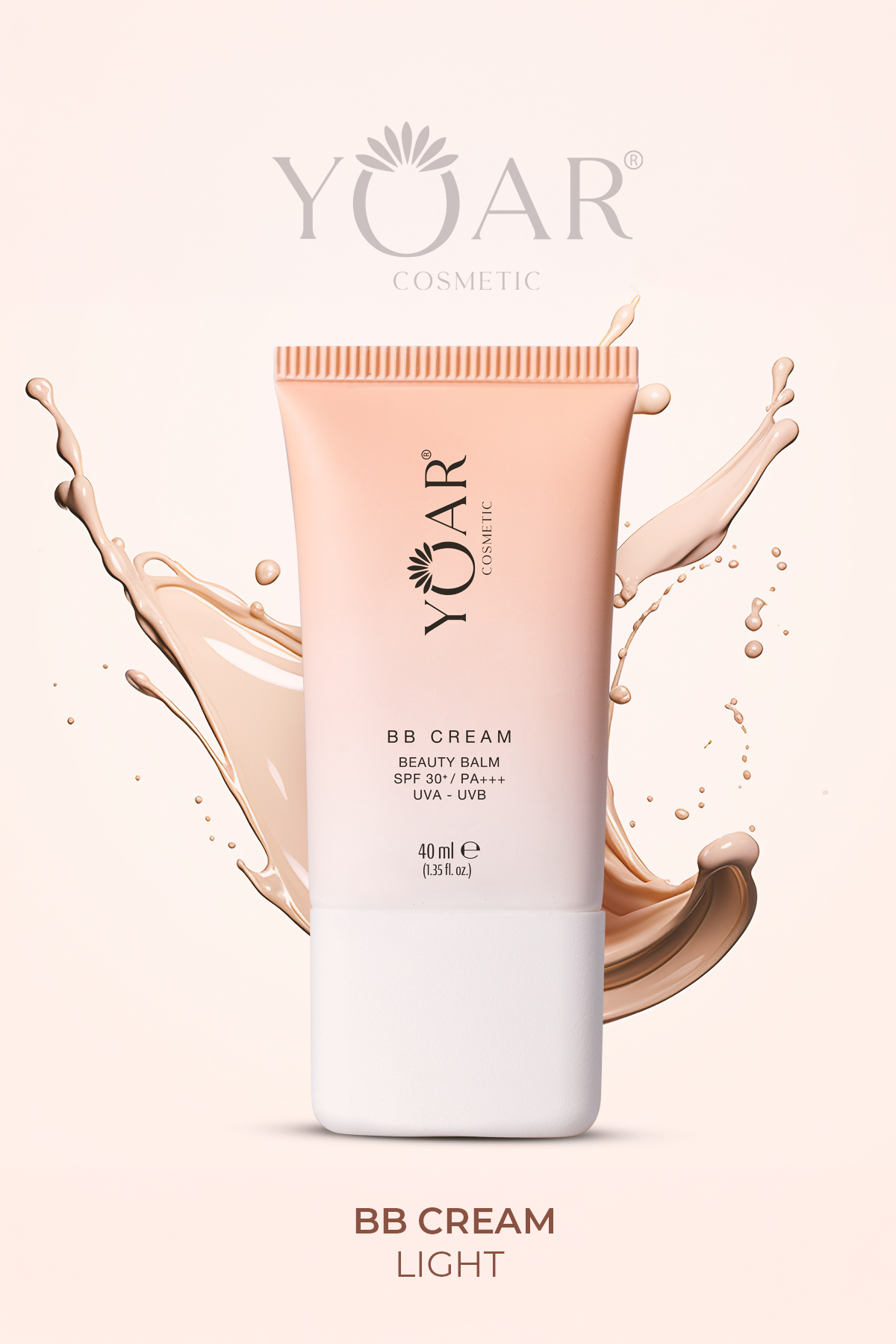 Yoar Cosmetic Bb Cream Beauty Balm 30 Spf /pa Uva Uvb hafif Yapılı 40ml Formül Lıght L 01