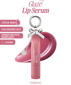 CLIO Dolgun Görünüm Kazandıran, Parlak, Besleyici, Renkli Dudak Serumu Glaze Lip Serum 04 Bare Plum