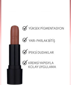 Alternative view of Note Cosmetics Deep Impact Lipstick Kremsi Dokulu Yarı Parlak Ruj 07 Warm Chocolatte - Kahverengi