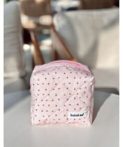 Batekso Çıtır Kiraz Desenli Makyaj Çantası - Küçük Boy