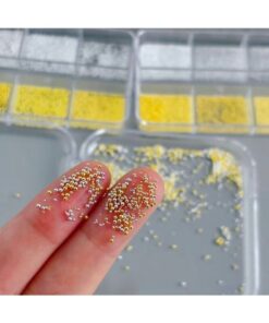 Alternative view of QNAİL PROFESSİONAL Havyar Tırnak Taş Süsleme Nail Art Boncukları Gold ve Silver 6'lı