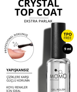MOMO professional Kalıcı Oje İçin Crystal Top Coat, 9 ml