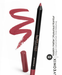 AVEONIX Lip Liner 03 İpeksi Dokulu Kolay Uygulanan Net ve Pürüzsüz Çizgi Dudak Kalemi