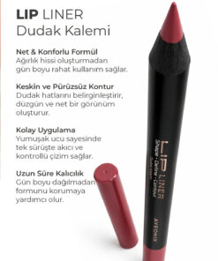 AVEONIX Lip Liner 03 İpeksi Dokulu Kolay Uygulanan Net ve Pürüzsüz Çizgi Dudak Kalemi - Görsel 3