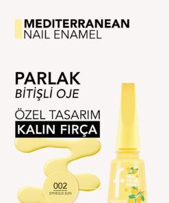 Flormar Mediterranean Yüksek Pigmentli & Parlak Bitişli Oje - 002 EPHESUS SUN - Görsel 3