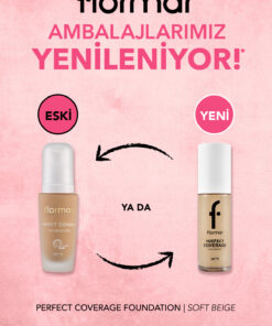 Flormar Perfect Coverage Yüksek Pigmentli & Yarı Parlak Bitişli SPF15 Fondöten - Görsel 3