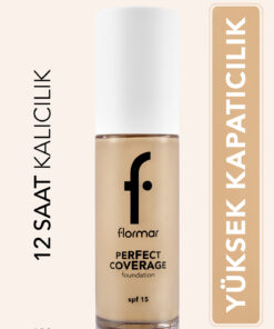 Flormar Perfect Coverage Yüksek Pigmentli & Yarı Parlak Bitişli SPF15 Fondöten