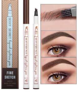 MOBEE Fine Sketch Kalıcı Kaş Kalemi - Kalıcı Makyaj - Suya Dayanıklı Koyu Kahve