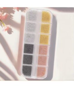 Alternative view of QNAİL PROFESSİONAL 12'li Havyar Tırnak Taş Süsleme Nail Art Boncukları 4 Renk