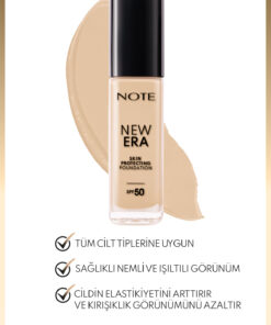 Alternative view of Note Cosmetics New Era Skin Protecting Spf 50 Nemlendirici Etkili Hyaluronik Asitli Fondöten - 110 Soft Ivory