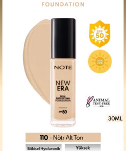 Note Cosmetics New Era Skin Protecting Spf 50 Nemlendirici Etkili Hyaluronik Asitli Fondöten - 110 Soft Ivory