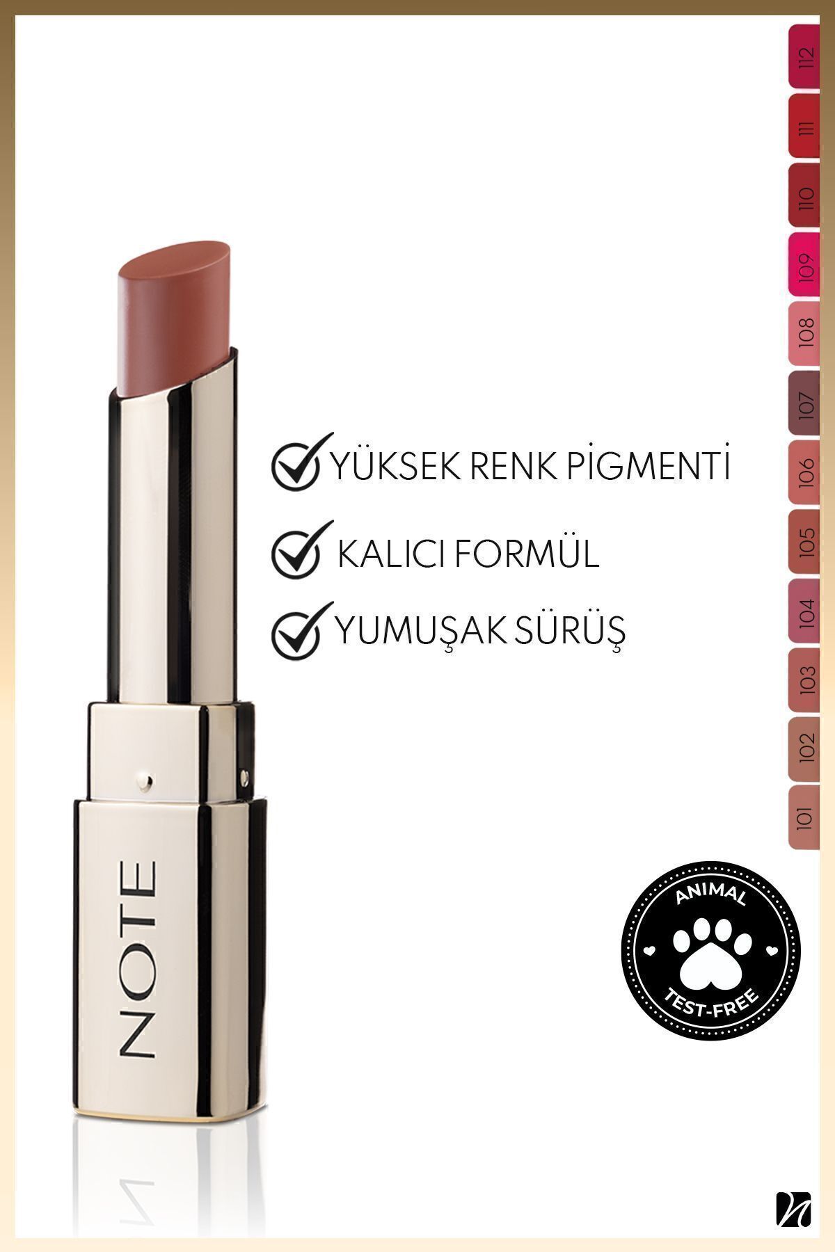 Note Cosmetics Iconic Matte Lipstick Kalıcı Mat Ruj 105 Mystick - Nude - Görsel 3