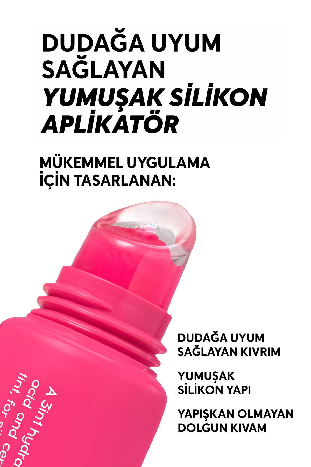 Cream Co. Nemlendirici Parlatıcı 3in1 Lip Balm | Dudak Bakım | Bubblegum Pembe | Hyaluronik Asit Seramid - Görsel 3