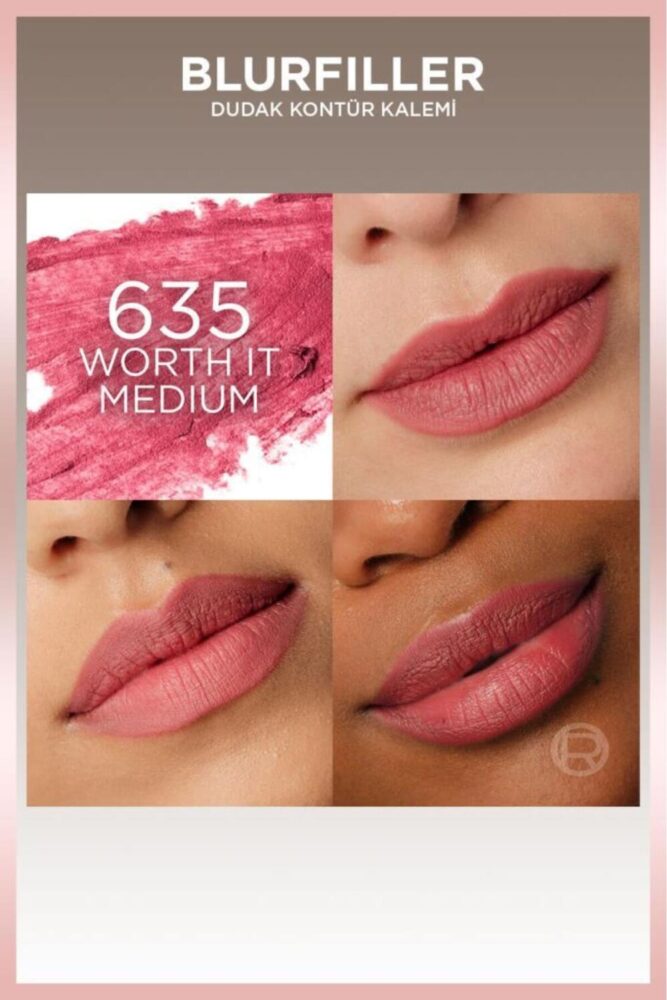 L'Oreal Paris Blurfiller Dudak Kontür Kalemi - 635 Worth It Medium - Görsel 2
