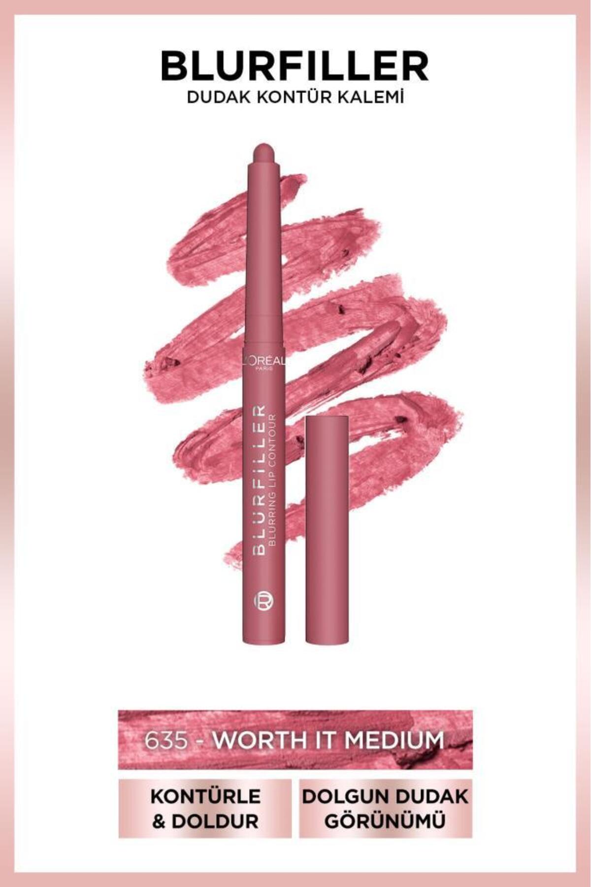 L'Oreal Paris Blurfiller Dudak Kontür Kalemi - 635 Worth It Medium