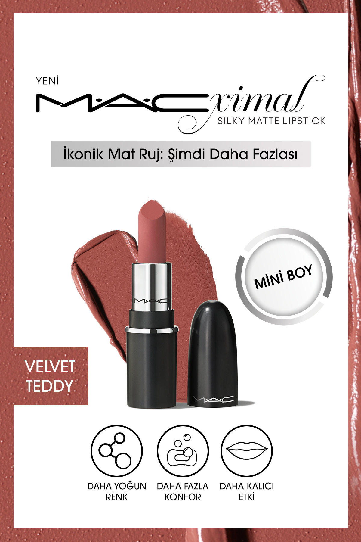 Mac MACximal Mini Mac Silky Matte Lipstick - Velvet Teddy 1.8g