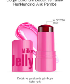 PROCSIN Milky Jelly Doğal Görünüm Dudak ve Yanak Renklendirici Allık Pembe (Pink) 5 GR