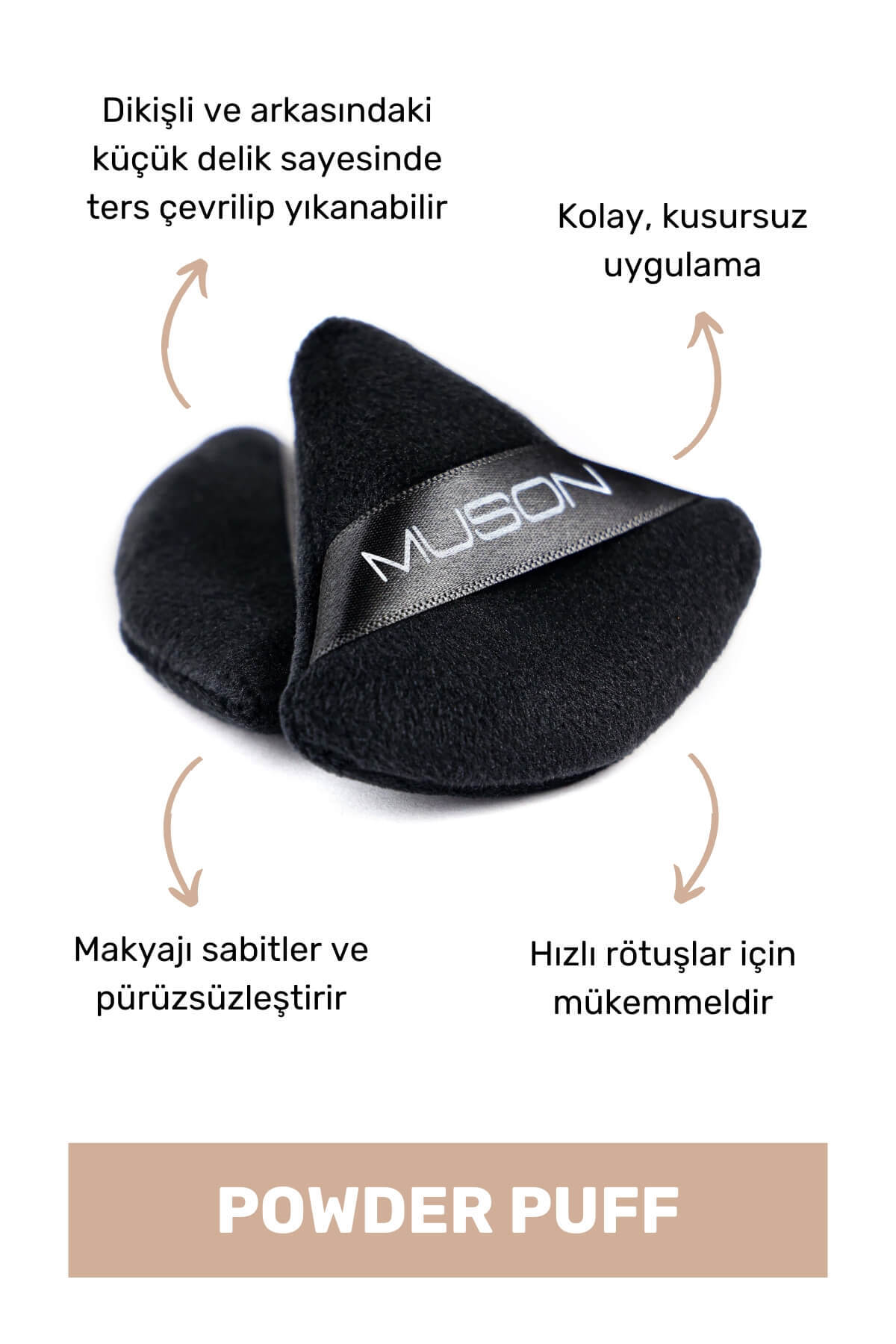 Muson Powder Puff -Üçgen Yumuşak Pamuksu Pudra Süngeri