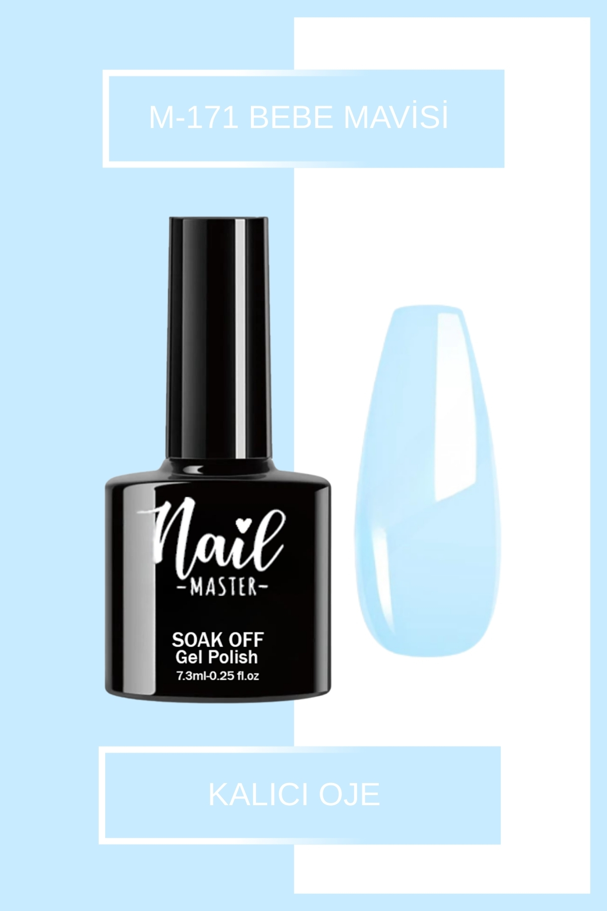 Nail Master M171 Kalıcı Oje 7,3ml Bebe Mavisi