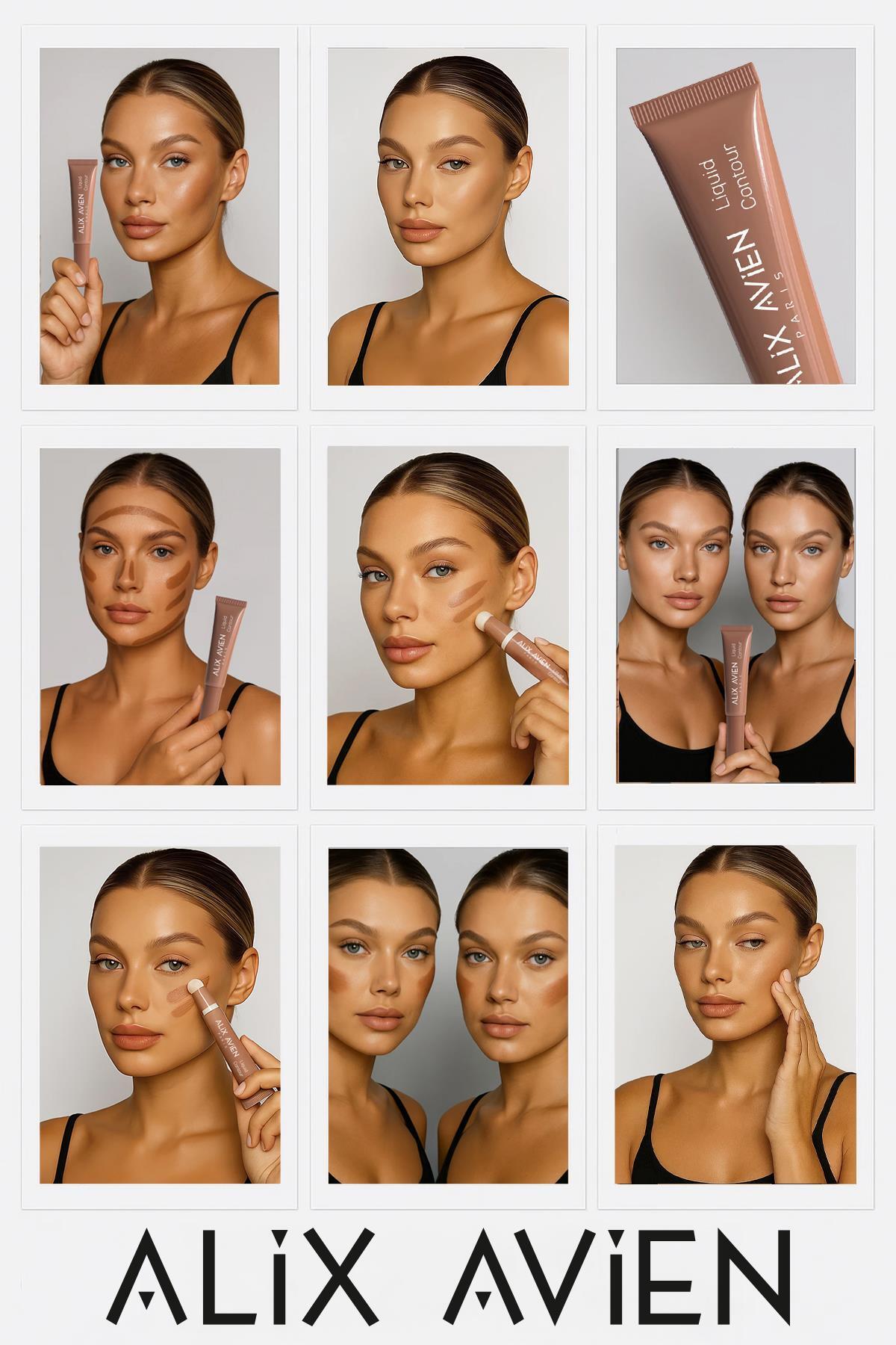 Alix Avien Yaşlanma Karşıtı E Vitaminli Nemlendiren Kremsi Likit Kontür - Liquid Contour 102 Soft Brown - Görsel 3