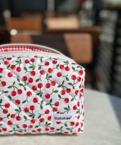 Alternative view of Batekso Mini Kiraz Desenli Makyaj Çantası - Büyük Boy