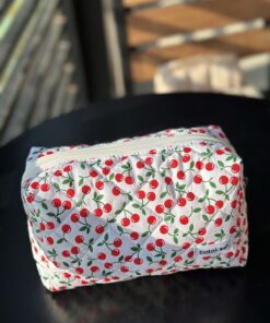 Batekso Mini Kiraz Desenli Makyaj Çantası - Büyük Boy - Görsel 3