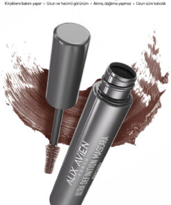 Alix Avien Dolgun Kirpik, Kıvrım ve Hacim Verici Kalıcı Etkili Kahverengi Maskara-Ultra Definiton Mascara Brown
