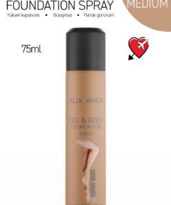 Alix Avien Bacak Fondöteni Light to Medium Bronzlaştırıcı Etki Sprey Çorap - Leg & Body Foundation 75 ml
