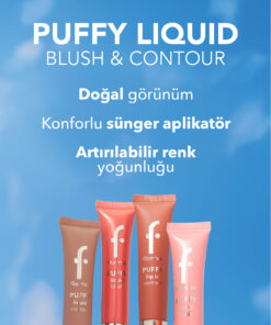 Alternative view of Flormar Puffy Nemlendirici Etkili&Parlak Bitişli Sünger Aplikatörlü Likit Allık-001 Pinky Glow-8682536093866