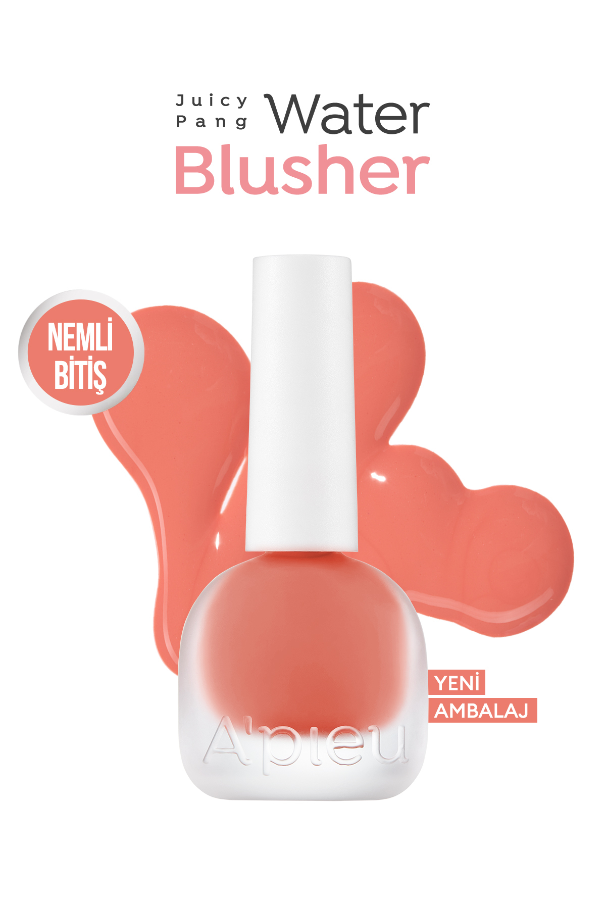 Missha Meyve Özlü, Nemli ve Parlak Bitişli, Doğal Görünümlü Likit Allık APIEU Juicy-Pang Water Blusher OR01
