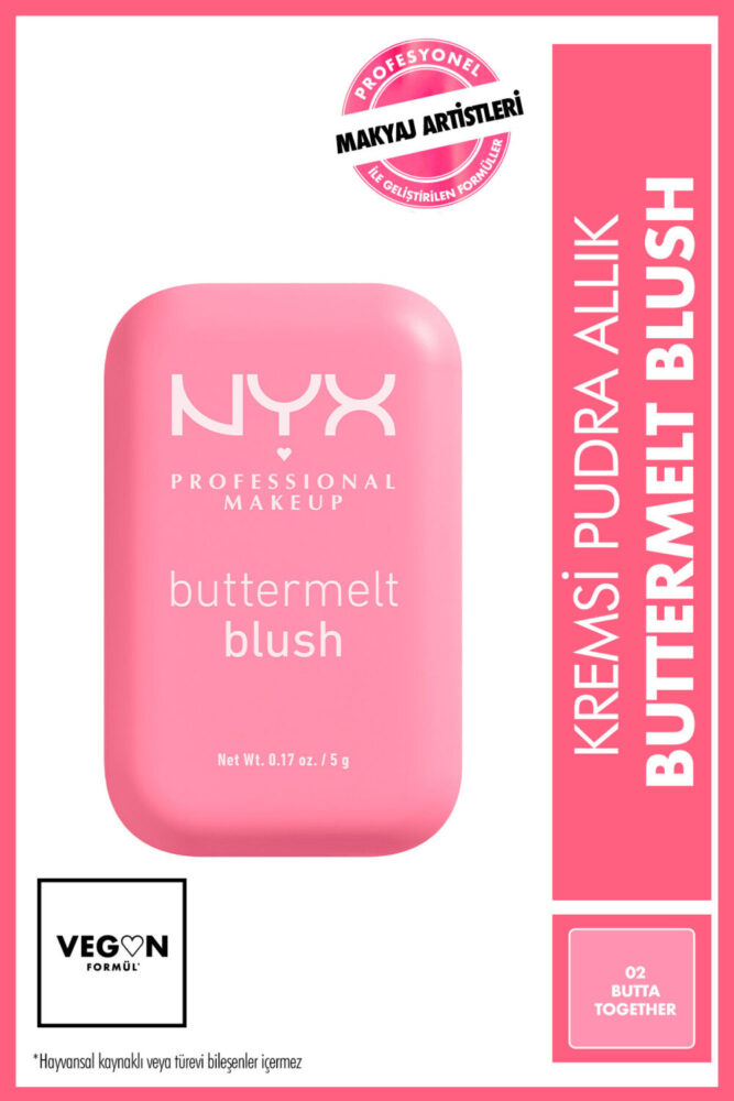 NYX Professional Makeup Buttermelt Blush Kremsi Pudra Allık - 02 Butta Together