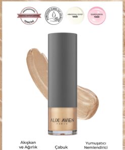 Alix Avien Sarı Işıltılı Likit Aydınlatıcı - Liquid Highlighter 102 - Yüz & Vücut İçin - 30 ml