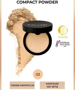 Note Cosmetics Luminous Silk Compact Powder Mat Bitişli Toz Pudra - 02 Natural Beige