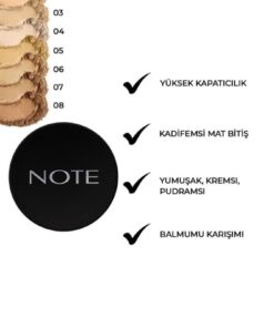 Note Cosmetics Luminous Silk Compact Powder Mat Bitişli Toz Pudra - 02 Natural Beige - Görsel 2