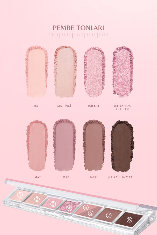 PERIPERA 5 Farklı Dokulu Far Paleti PERIPERA All Take Mood Palette 006 I'm The Mauve Queen Around Here - Görsel 2