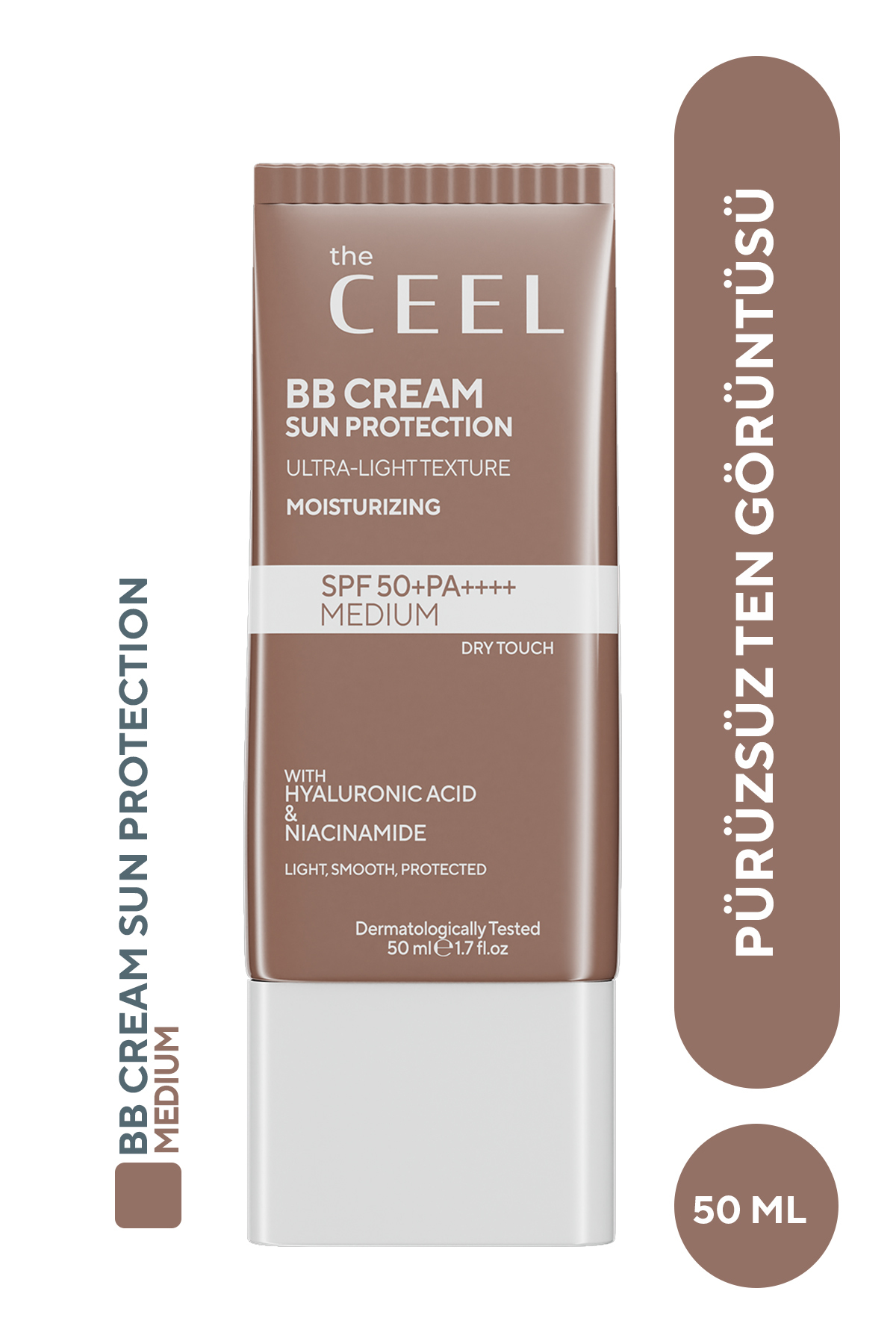 The Ceel BB Krem Medium SPF 50+ PA++++ Güneş Korumalı Leke Karşıtı ve Nemlendirici Etkili 50 ml
