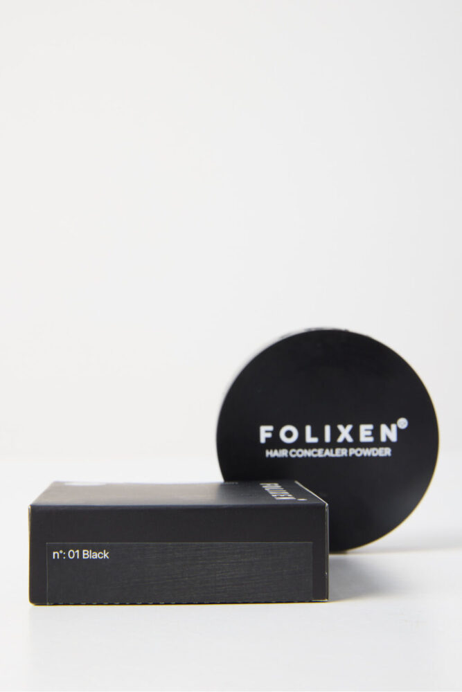 Folixen Suya Dayanıklı Saç & Sakal Kapatıcı Pudra – Dip Boya Etkili- Beyaz Kapatıcı - Dolgunlaştırıcı -Topik - Görsel 3