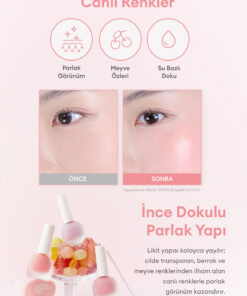 Missha Meyve Özlü, Nemli ve Parlak Bitişli, Doğal Görünümlü Likit Allık APIEU Juicy-Pang Water Blusher PK01 - Görsel 3
