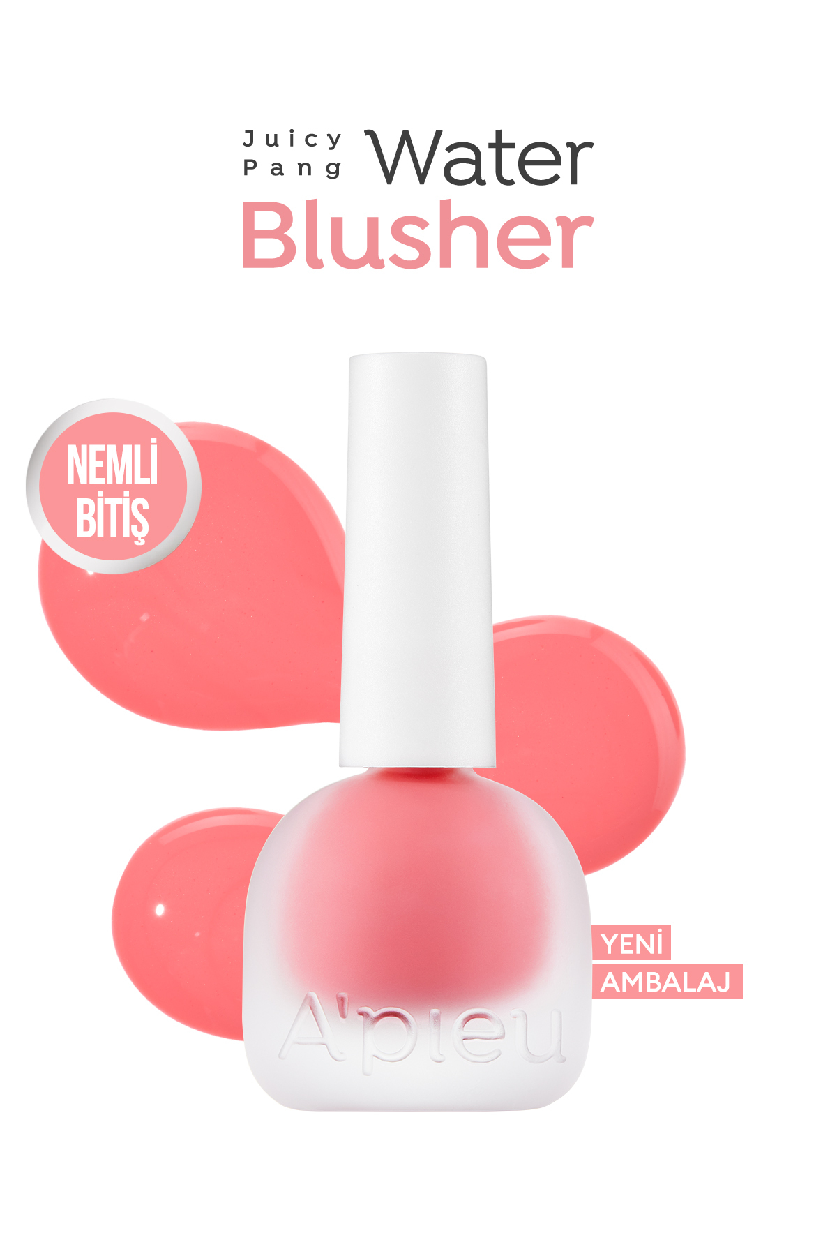 Missha Meyve Özlü, Nemli ve Parlak Bitişli, Doğal Görünümlü Likit Allık APIEU Juicy-Pang Water Blusher PK01
