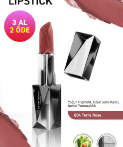 Alix Avien Uzun Süre Kalıcı Nemlendirici Pürüzsüz Etkili Yarı Mat Ruj - Satin Touch Lipstick 804 Terra Rose