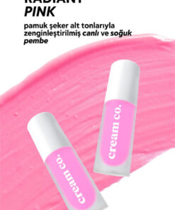 Cream Co. Allık Ruj Göz Farı Glow Tint Radiant Pink | Nemlendirici Makyaj | Pembe | Hyaluronik Asit Peptit - Görsel 3