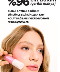 Alternative view of Cream Co. Allık Ruj Göz Farı Glow Tint Radiant Pink | Nemlendirici Makyaj | Pembe | Hyaluronik Asit Peptit