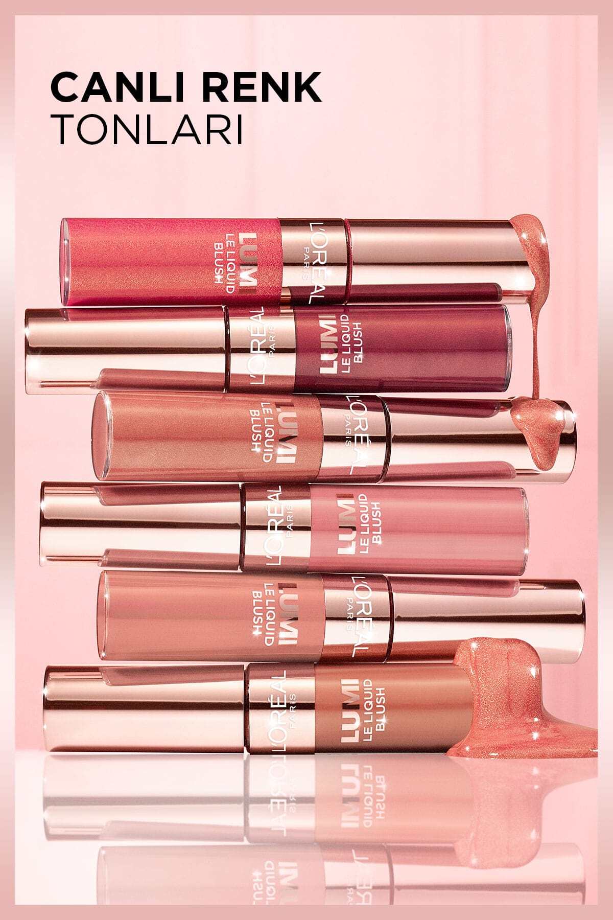 L'Oreal Paris L'Oréal Paris Lumi Blush Likit Allık - 635 Glowy Worth It Medium - Görsel 3