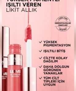 Alternative view of L'Oreal Paris L'Oréal Paris Lumi Blush Likit Allık - 635 Glowy Worth It Medium