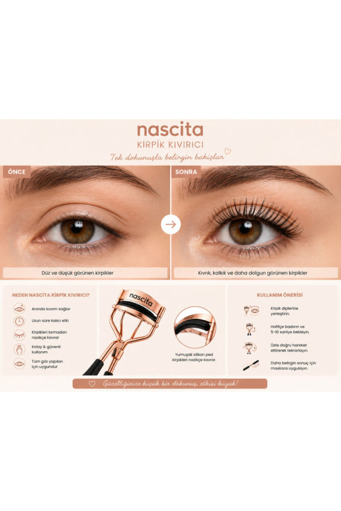 Nascita Bronze Kirpik Kıvırma Aleti-14 PRO - Görsel 2