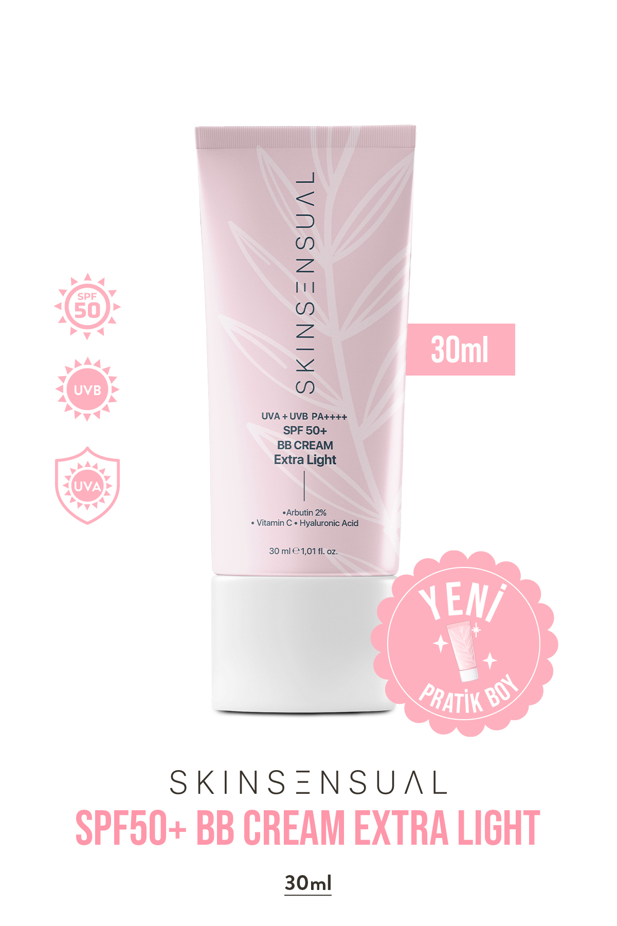 Skin Sensual BB Krem Extra Light 30ml SPF50 PA++++ | Leke Karşıtı, Aydınlık Cilt Görünümü | UVA/UVB Koruma